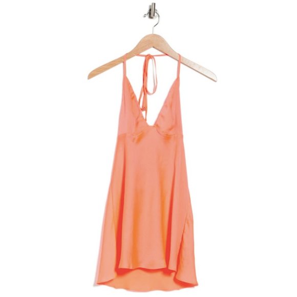FREE PEOPLE - HALTER SATIN MINI DRESS - Picture 3 of 3